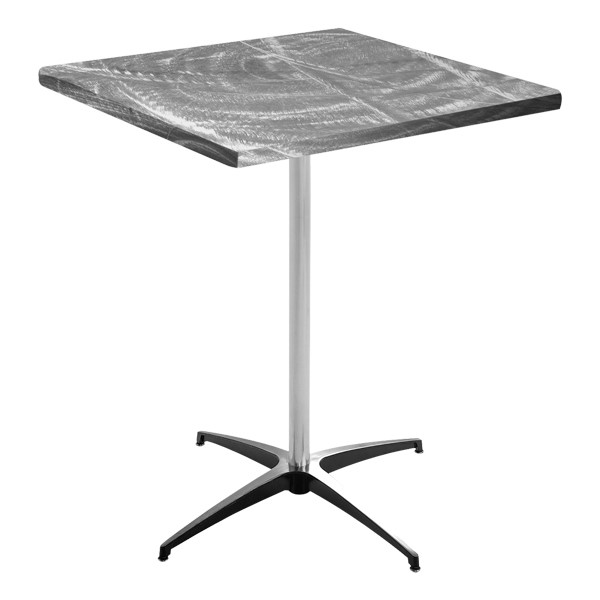 Square Swirl-Top Aluminum CafÃ© Table